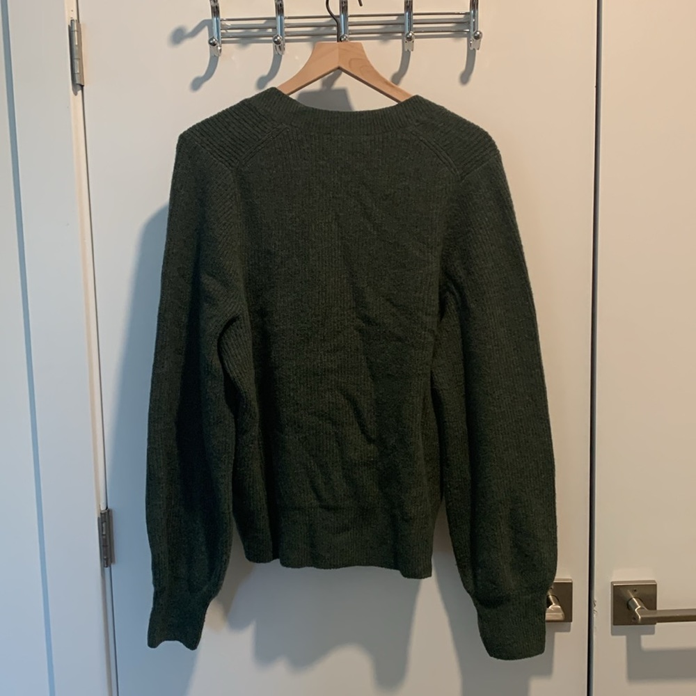 Moving Sale! EUC Pretty square neck green sweater - Picture 2 of 3